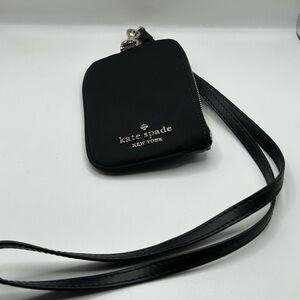 Kate Spade Black Zip lanyard